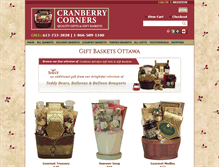 Tablet Screenshot of cranberrycornersgiftbaskets.com